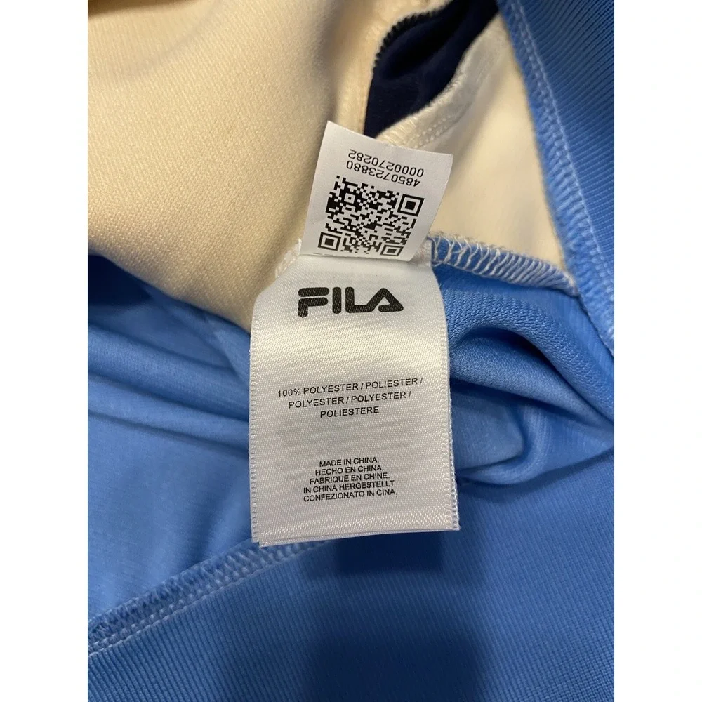 Men's Fila‎ Tiebreaker Jacket XL Blue/ Cream Zip Up